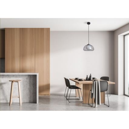 ITALUX - Pendelleuchte an Kabel AINALE 1xG9/7W/230V schwarz/rauchfarben