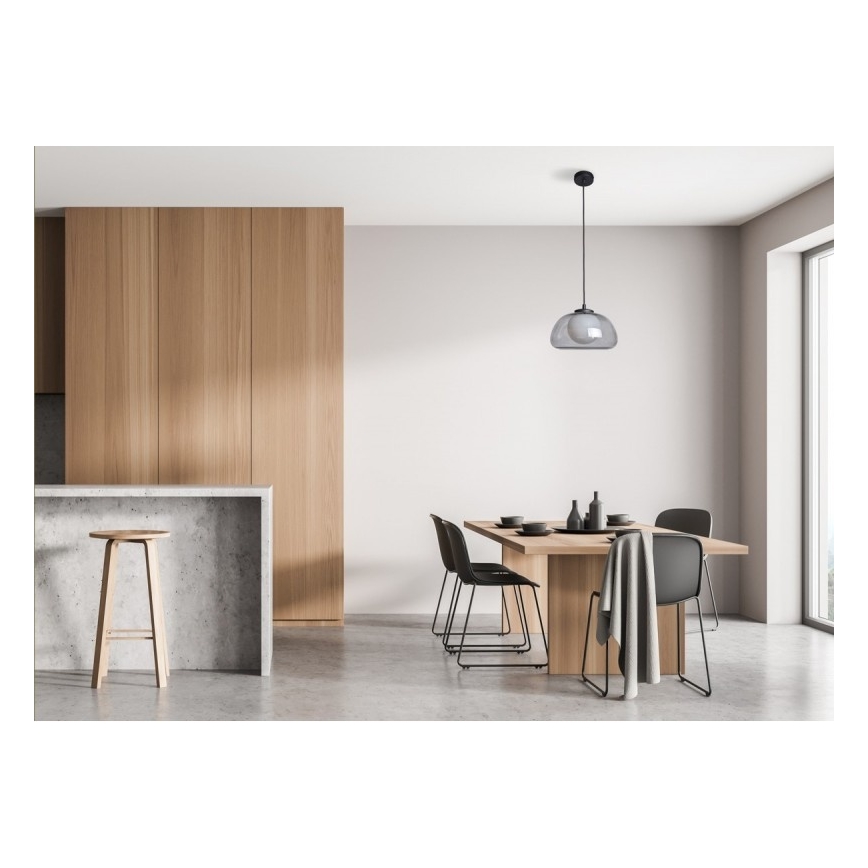 ITALUX - Pendelleuchte an Kabel AINALE 1xG9/7W/230V schwarz/rauchfarben