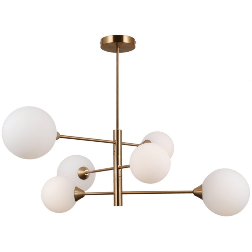 ITALUX - Deckenleuchte auf Stange EVORA 6xG9/5W/230V Messing