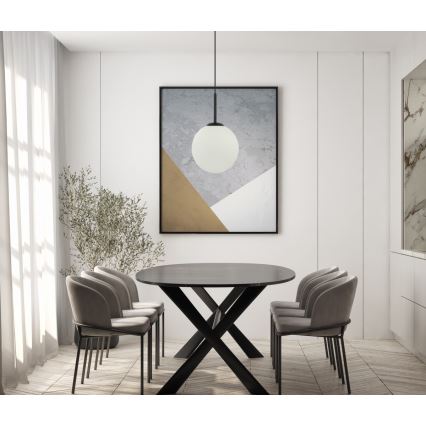 ITALUX - Hängeleuchte an Kabel DEORE 1xE27/40W/230V Ø 25 cm schwarz