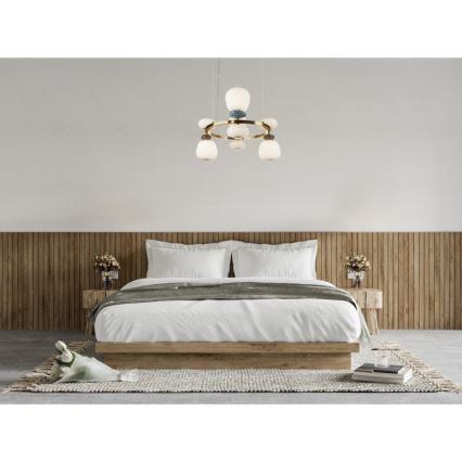 ITALUX - LED-Pendelleuchte EVANS mit Kabelaufhängung LED/33W/230V 3000K gold/blau/braun