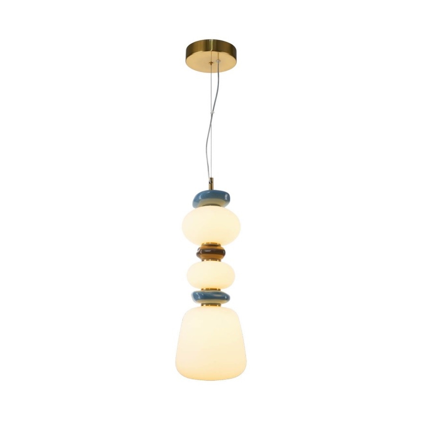 ITALUX - LED-Pendelleuchte an Kabel EVANS LED/15W/230V 3000K gold/blau