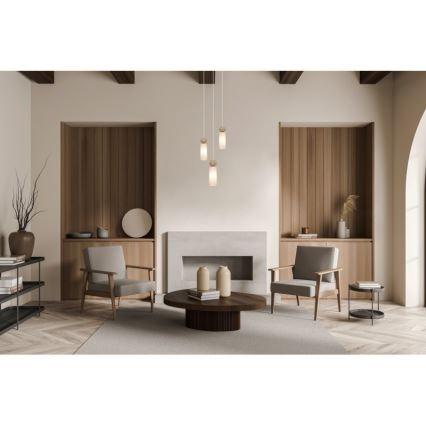 ITALUX - Pendelleuchte SANTOS mit Seilabhängung 3xG9/40W/230V, goldfarben