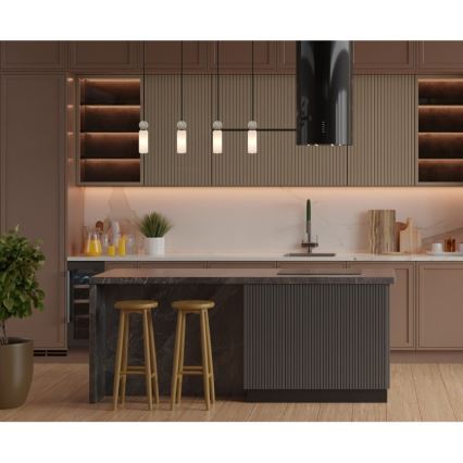 ITALUX - Hängeleuchte mit Kabelaufhängung SANTOS 4xG9/40W/230V schwarz