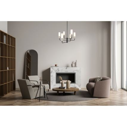 ITALUX - Pendelleuchte mit Stange SANTOS 6xG9/40W/230V schwarz