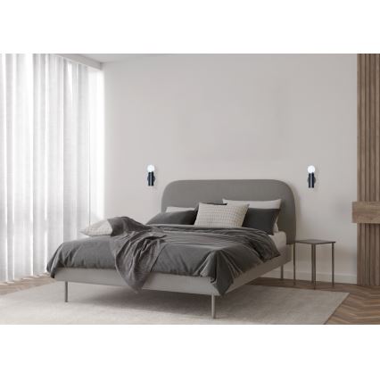 ITALUX - Wandleuchte MACERA 1xE27/40W/230V schwarz