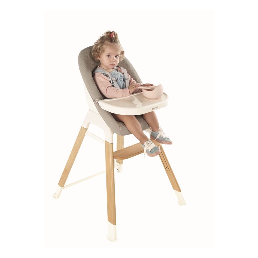 Jané - Kinder-Essstuhl 3in1 WOODY grau