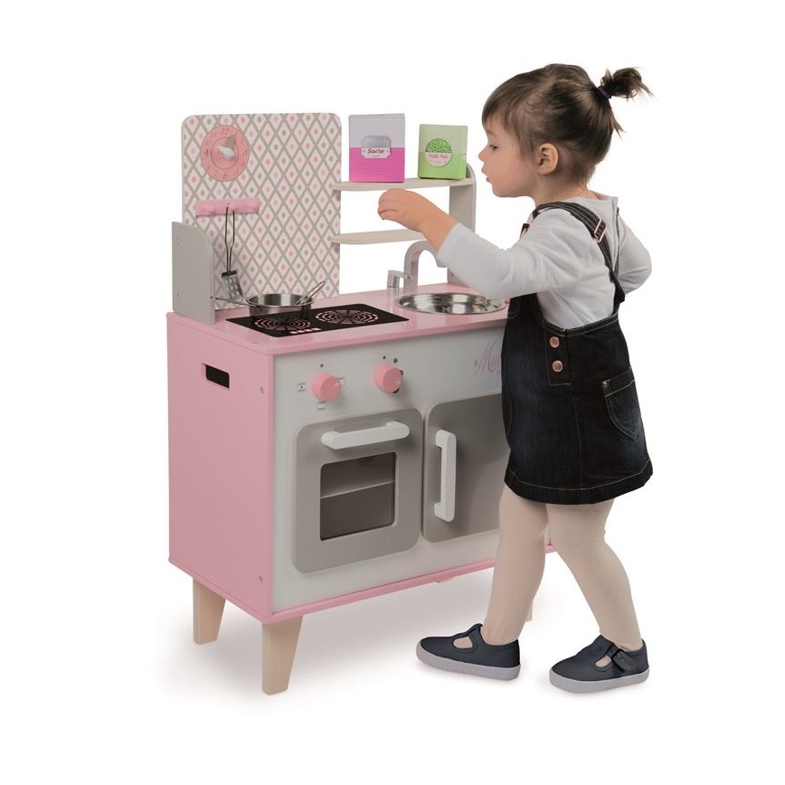 Janod - Holz-Küche MACARON rosa