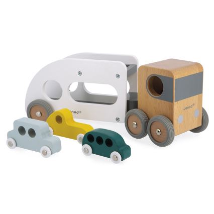 Janod - Holz-LKW mit Autos BOLID