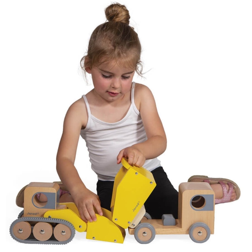 Janod - Holzbagger und Lastwagen BOLID