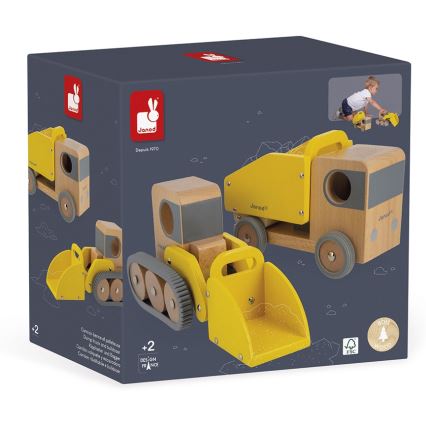 Janod - Holzbagger und Lastwagen BOLID