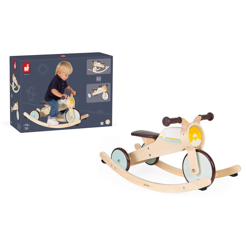 Janod - Kinder-Holzlaufrad 2in1