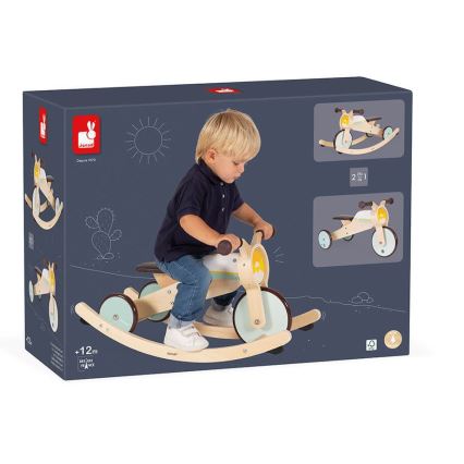 Janod - Kinder-Holzlaufrad 2in1