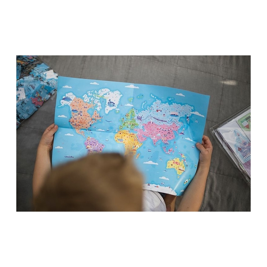 Janod - Kinderpädagogisches Puzzle 350 Teile Welt
