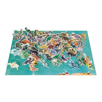 Janod - Kinderpädagogisches Puzzle 200 Teile Dinosaurier