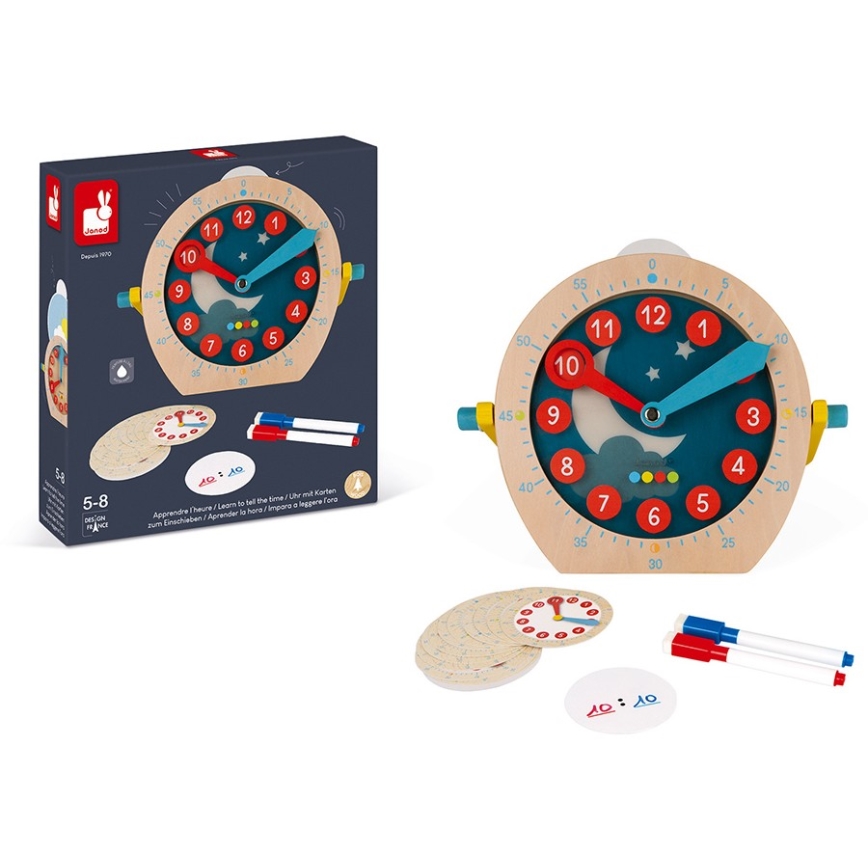 Janod - Kinderuhr aus Holz LEARNING TOYS
