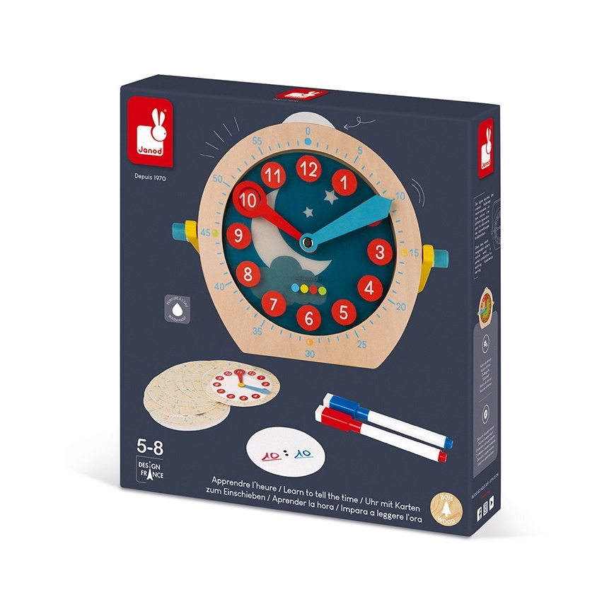 Janod - Kinderuhr aus Holz LEARNING TOYS