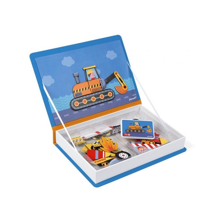 Janod - Magnetisches interaktives Set MAGNETIBOOK Transportmittel