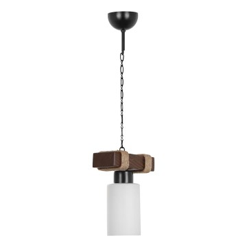 JASMIN Deckenlampe mit Kette 1xE27/40W/230V braun/weiß