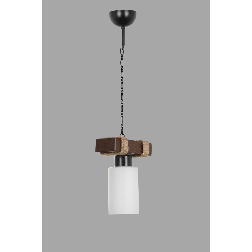 JASMIN Deckenlampe mit Kette 1xE27/40W/230V braun/weiß