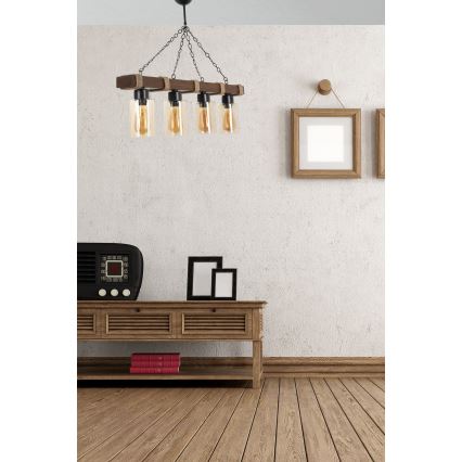JASMIN Hängeleuchte 4xE27/40W/230V braun/beige