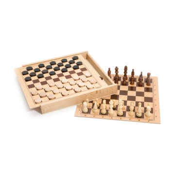 Jeujura - Schach und Dame aus Buche/Kiefer