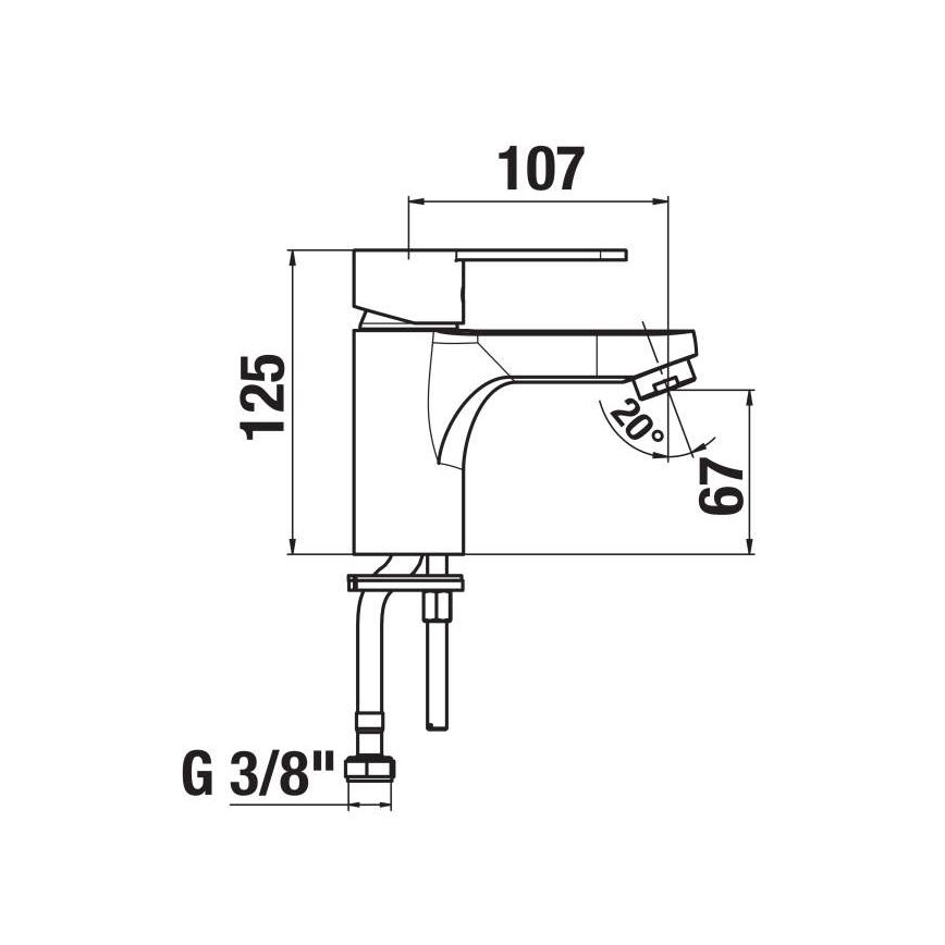 JIKA H3111Z10041101 - Waschtischarmatur LYRA 12,5 cm Hochglanzchrom