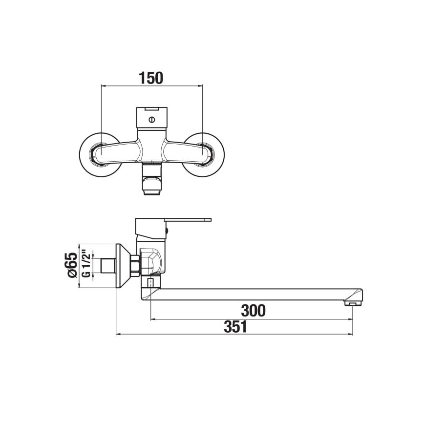 JIKA H3111Z70042401 - Waschtischarmatur LYRA 15x35,1 cm Hochglanzchrom