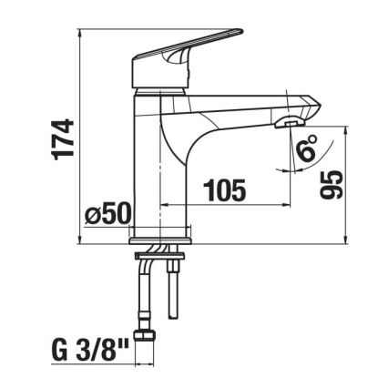 JIKA H3112E10041101 - Waschbeckenarmatur TALAS 17,4 cm glänzendes Chrom