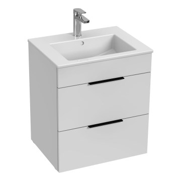 JIKA H4536121763001 - Waschtischunterschrank mit Waschbecken CUBE 60,7x55 cm weiß