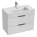 JIKA H4537621763001 - Waschtischunterschrank CUBE 80 cm, weiß, mit Waschtisch