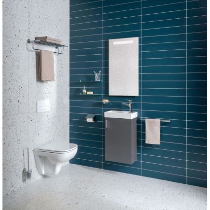 JIKA H45J5111753011 - Badezimmerschrank mit Waschbecken PETIT 58,5x38,6 cm grau