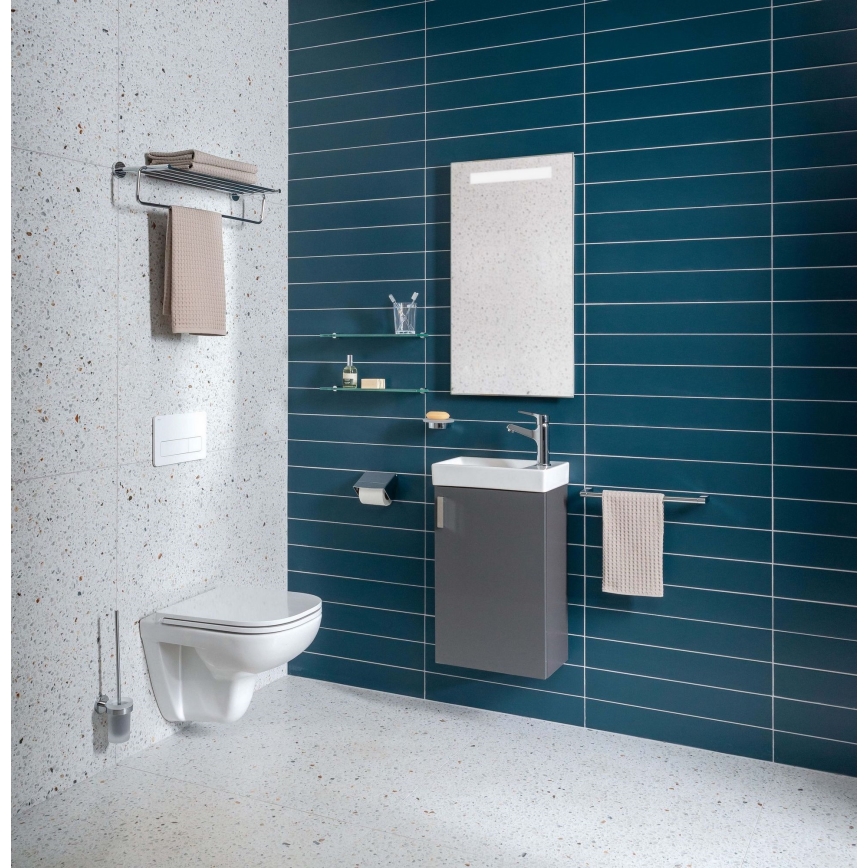 JIKA H45J5111753011 - Badezimmerschrank mit Waschbecken PETIT 58,5x38,6 cm grau