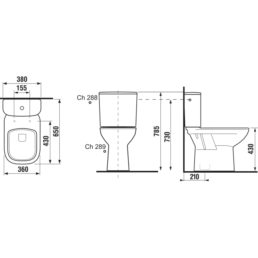 JIKA H8266170002801 - Stand-WC DEEP Keramik/weiß