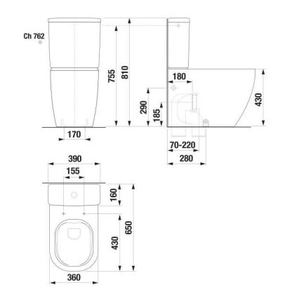 JIKA H8267160000001 - Toilettenschüssel MIO Keramik/weiß