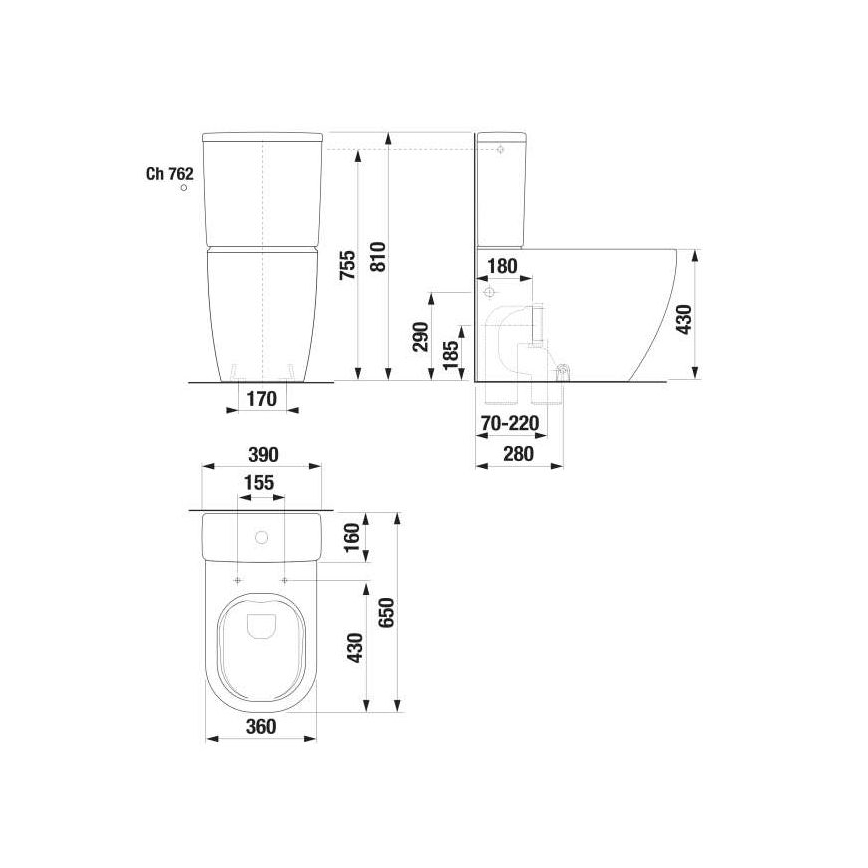JIKA H8267160000001 - Toilettenschüssel MIO Keramik/weiß
