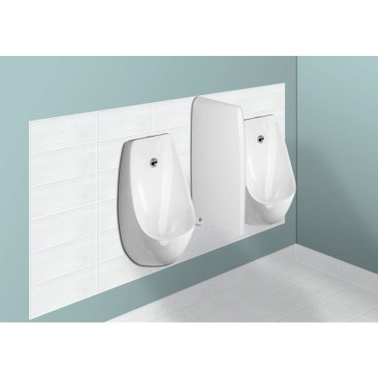 JIKA H8411010000001 - Urinal DOMINO mit Rückwasseranschluss und Rückabfluss, Keramik/Weiß