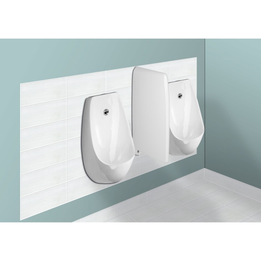 JIKA H8411010000001 - Urinal DOMINO mit Rückwasseranschluss und Rückabfluss, Keramik/Weiß