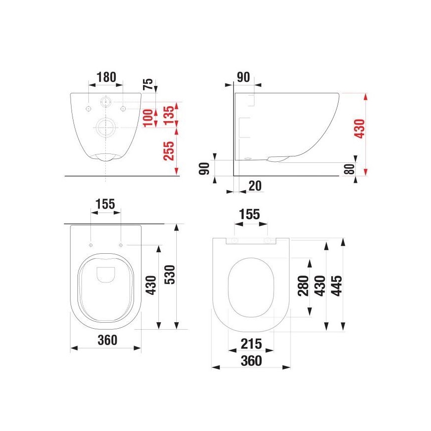 JIKA H8667140000001 - Wandhängendes WC MIO Keramik/weiß + WC-Sitz SoftClose MIO Duroplast/weiß