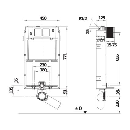 JIKA H8956510000001 - Unterputzmodul für wandhängende Toilette
