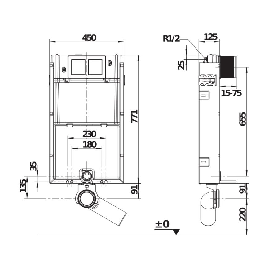 JIKA H8956510000001 - Unterputzmodul für wandhängende Toilette