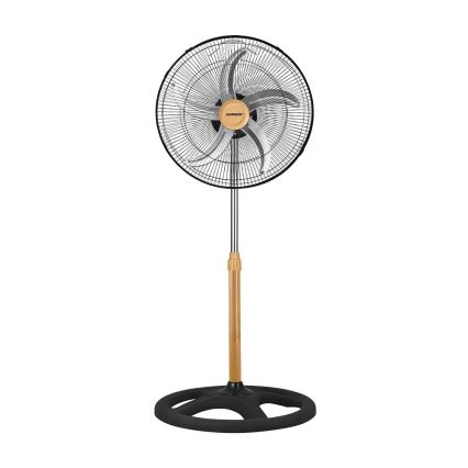 JOHNSON - Standventilator 3-in-1 WOOD 80W/230V 130 cm schwarz/beige