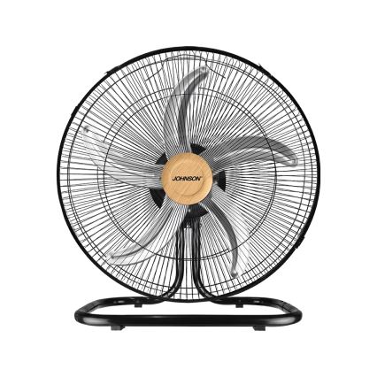 JOHNSON - Standventilator 3-in-1 WOOD 80W/230V 130 cm schwarz/beige