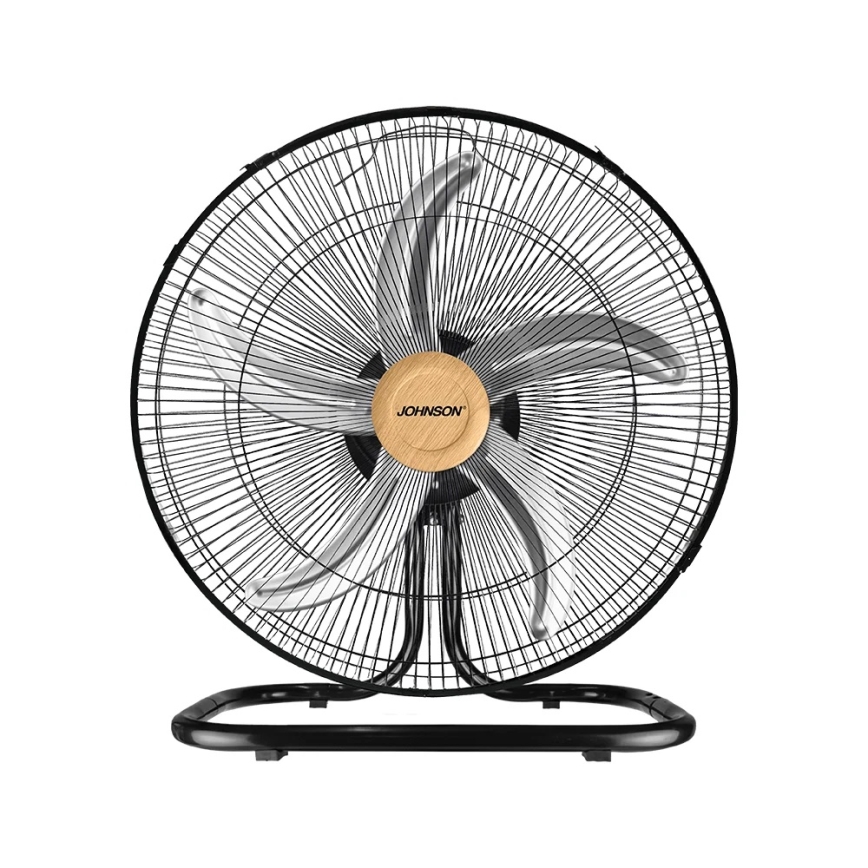 JOHNSON - Standventilator 3-in-1 WOOD 80W/230V 130 cm schwarz/beige