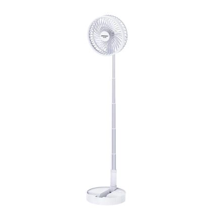 JOHNSON - Wiederaufladbarer Tischventilator GIRAFFA 5W/3,7V 1200 mAh Ø 20 cm weiß