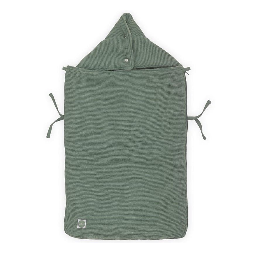 Jollein - Autositz-Sack Fleece BASIC KNIT 42x82 cm Eschengrün