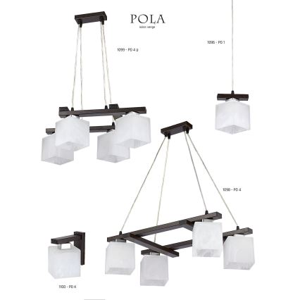 Jupiter 1098 - PO4 - Kronleuchter POLA 4xE27/60W/230V