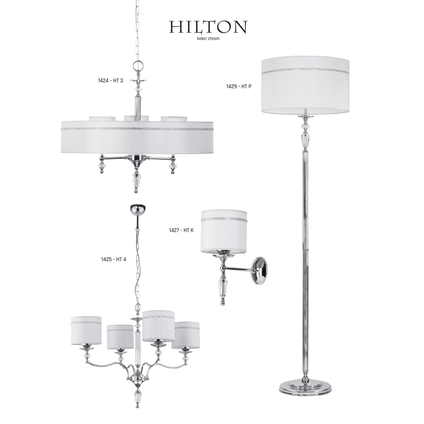 Jupiter 1424 - Kronleuchter an Kette HILTON 3xE27/60W/230V
