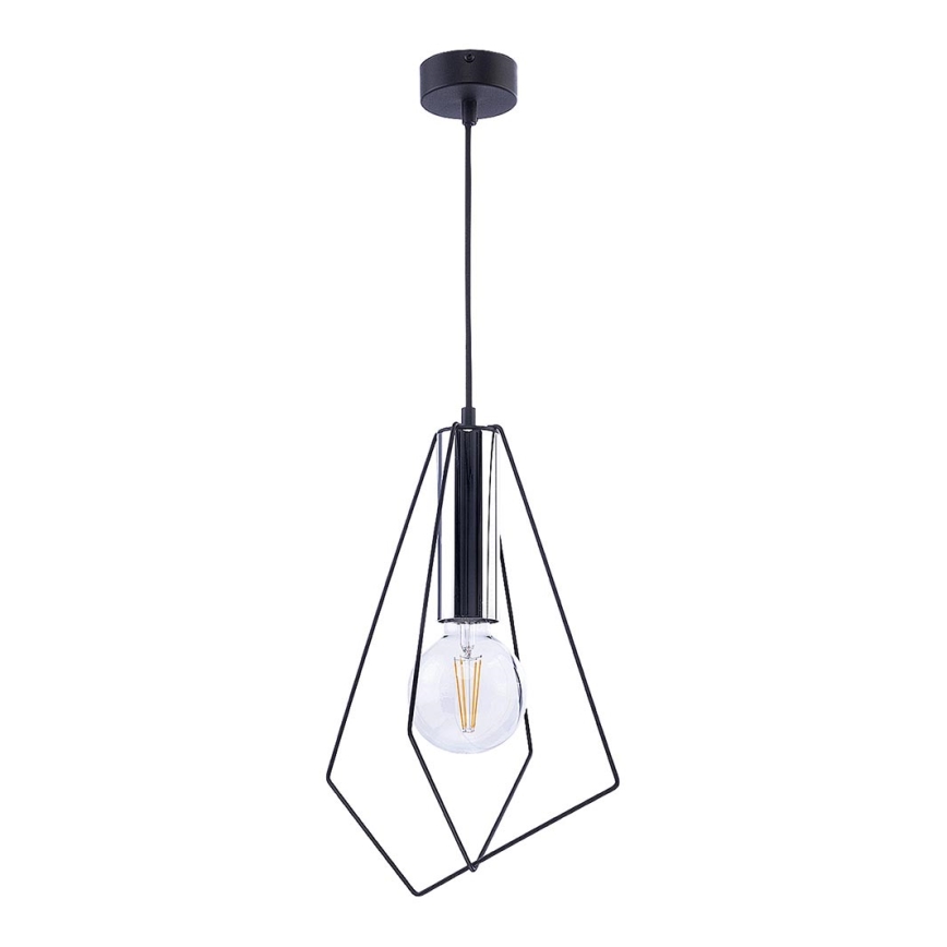 Jupiter 1661 - Hängeleuchte KAIR 1xE27/60W/230V schwarz/glänzendes Chrom