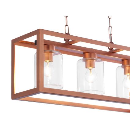 Jupiter 1803 - MC3 - Kronleuchter an einer Kette MACARI 3xE27/60W/230V kupfern